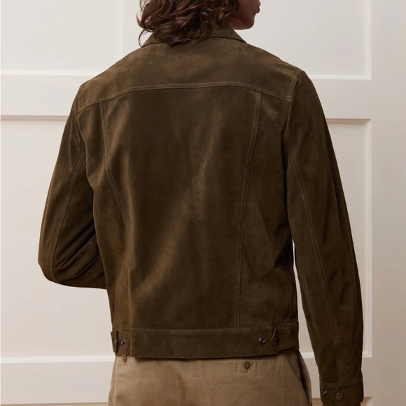 Todd Snyder Green Suede Dylan Jacket - Picture 2 of 7